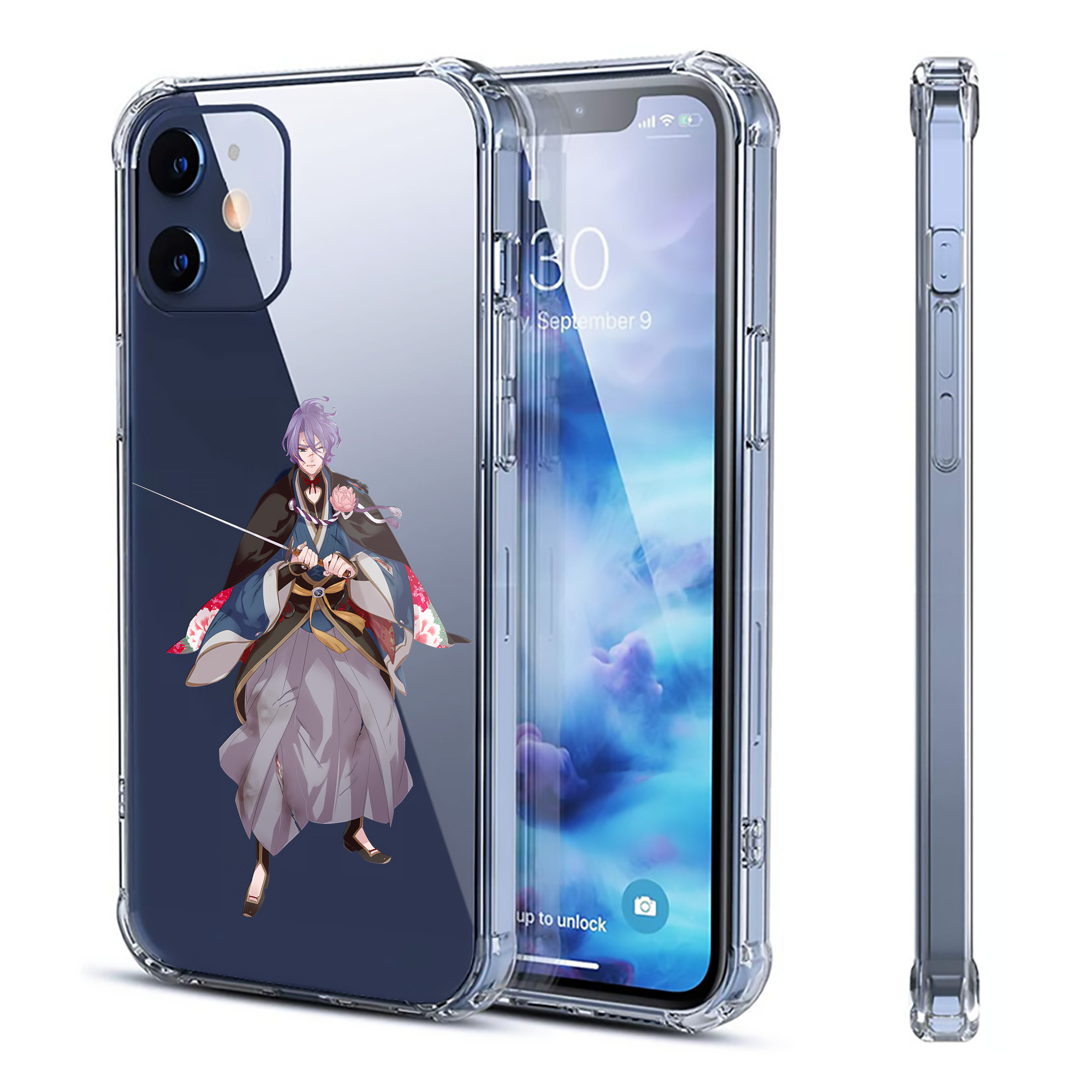 （画像用） 刀剣乱舞 Touken Ranbu 【iPhone 12シリーズ対応】透明スマホケース（クリアソフトケース）
